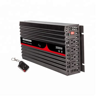 China Pure Sine Wave 60 HZ 12V Solar Power Inverter 2000W With LED Red Light supplier